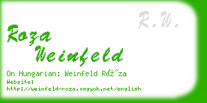 roza weinfeld business card
